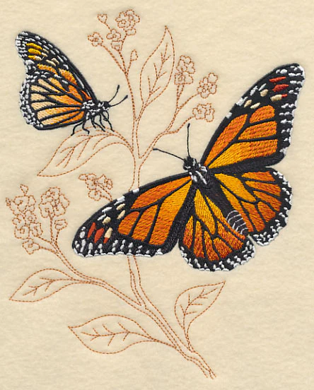 Monarch on Delicate Leaf - Image 3