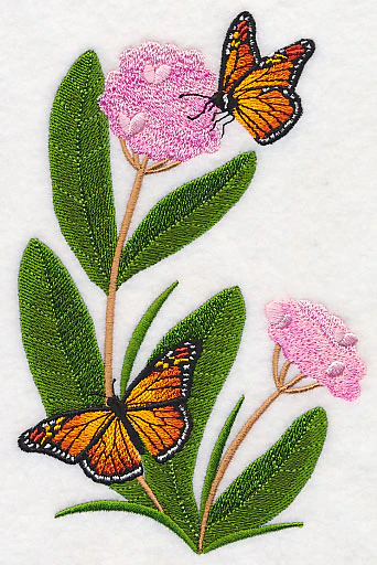 Monarchs and Milkweed Spray - Image 4