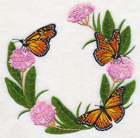 Monarchs and Milkweed Wreath - Image 3