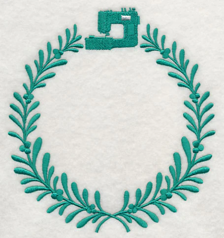 Monogram Wreath - Machine Embroidery - Image 3