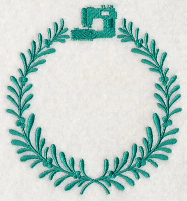 Monogram Wreath - Machine Embroidery - Image 4