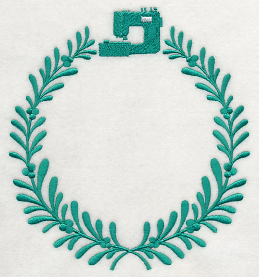 Monogram Wreath - Machine Embroidery - Image 6