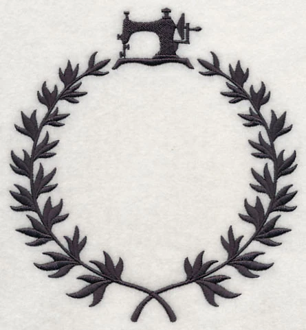 Monogram Wreath - Vintage Sewing Machine - Image 3