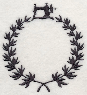 Monogram Wreath - Vintage Sewing Machine - Image 4