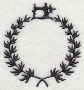 Monogram Wreath - Vintage Sewing Machine - Image 5