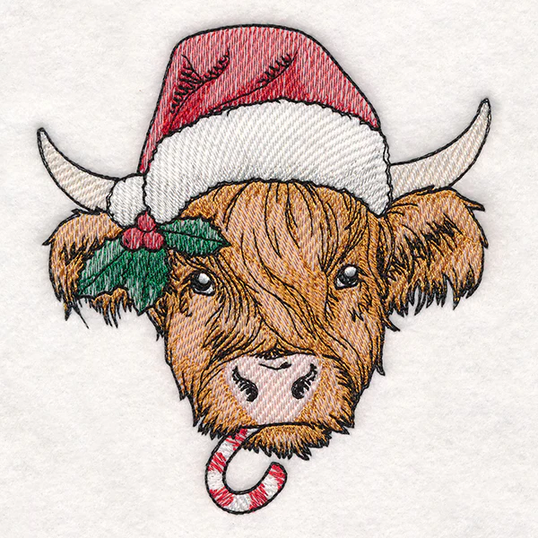 Moo-y Christmas Highland Cow - Image 3