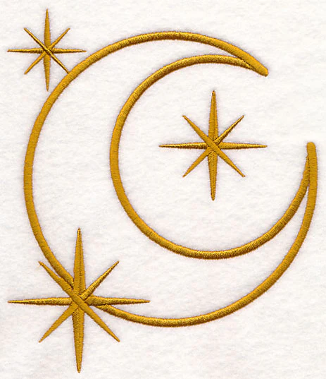 Moon and Stars (Goldwork) - Image 2