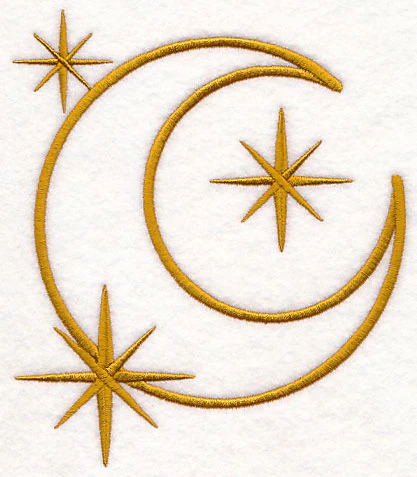 Moon and Stars (Goldwork) - Image 3