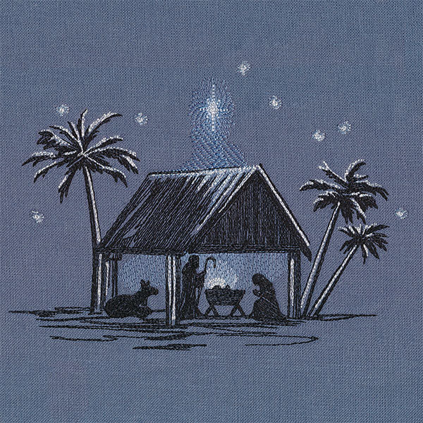 Moonlit Christmas Manger Scene - Image 3