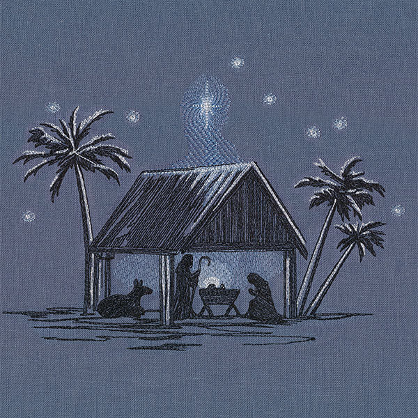 Moonlit Christmas Manger Scene - Image 7