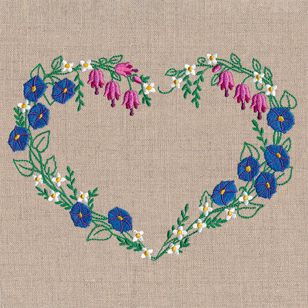 Morning Glories and Bleeding Heart Wreath - Image 2