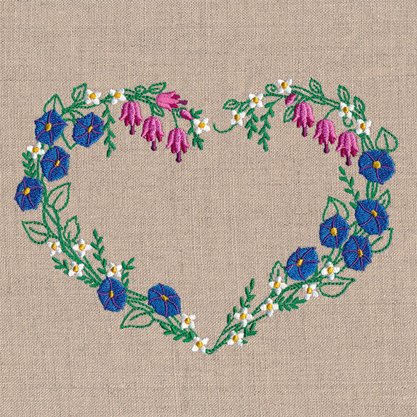 Morning Glories and Bleeding Heart Wreath - Image 3