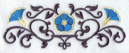 Morning Glory and Wrought Iron Border - Image 2