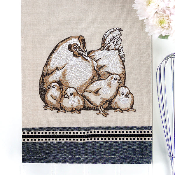 Mother Hen and Chicks Etching - Image 6