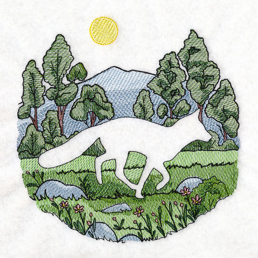 Mountain Fox Silhouette (Embossed) - Image 3