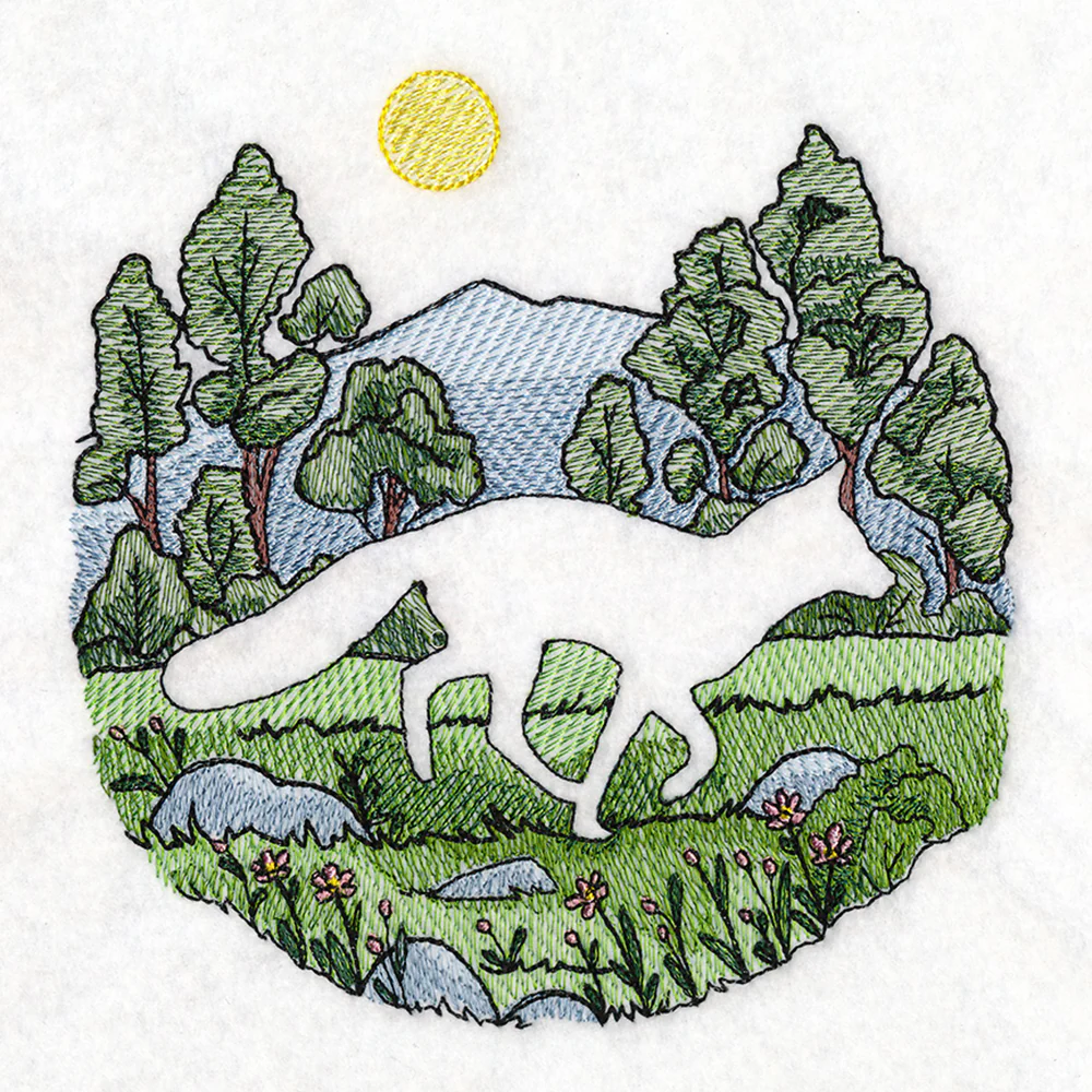 Mountain Fox Silhouette (Embossed) - Image 4