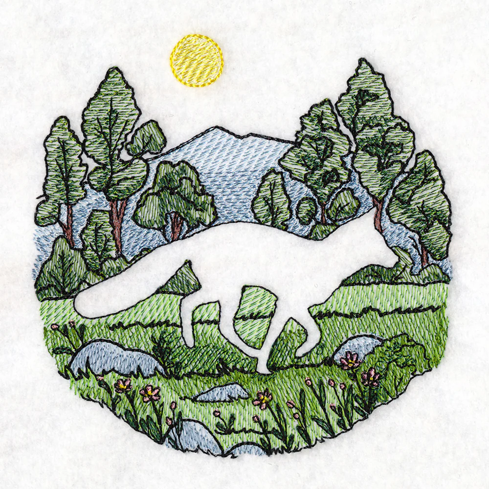 Mountain Fox Silhouette (Embossed) - Image 5