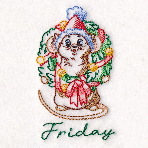 Mouse Wearing a Wreath on Friday - Image 3