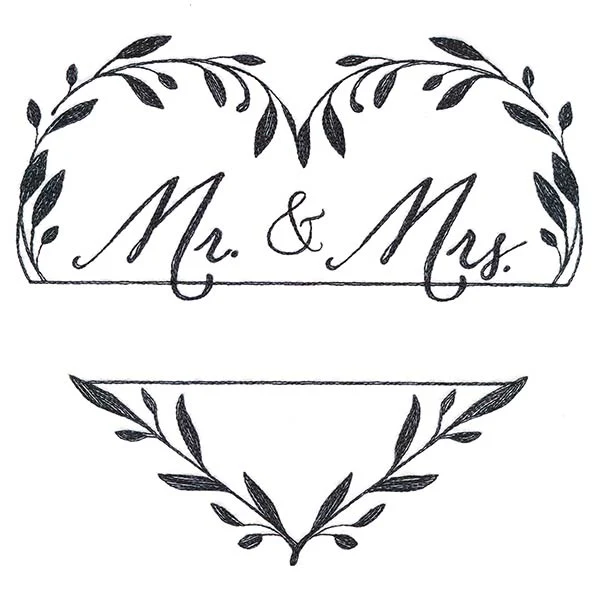 Mr & Mrs Heart Wreath - Image 2