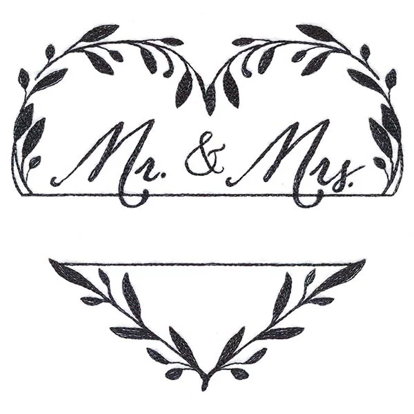 Mr & Mrs Heart Wreath - Image 4