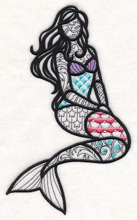 Mystical Mermaid (Blackwork) - Image 2