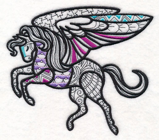 Mystical Pegasus (Blackwork) - Image 3
