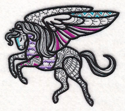 Mystical Pegasus (Blackwork) - Image 4