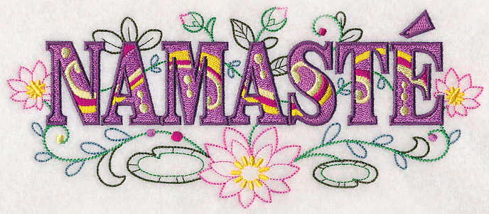 Namaste with Vintage Flower Fade - Image 2