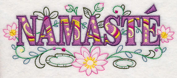 Namaste with Vintage Flower Fade - Image 3