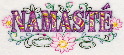 Namaste with Vintage Flower Fade - Image 4