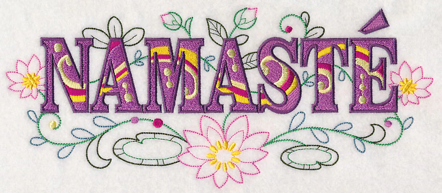 Namaste with Vintage Flower Fade - Image 5