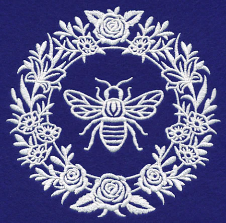 Napoleonic Bee Medallion (Whitework) - Image 3