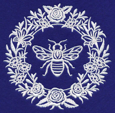 Napoleonic Bee Medallion (Whitework) - Image 4