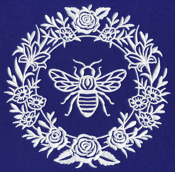 Napoleonic Bee Medallion (Whitework) - Image 5