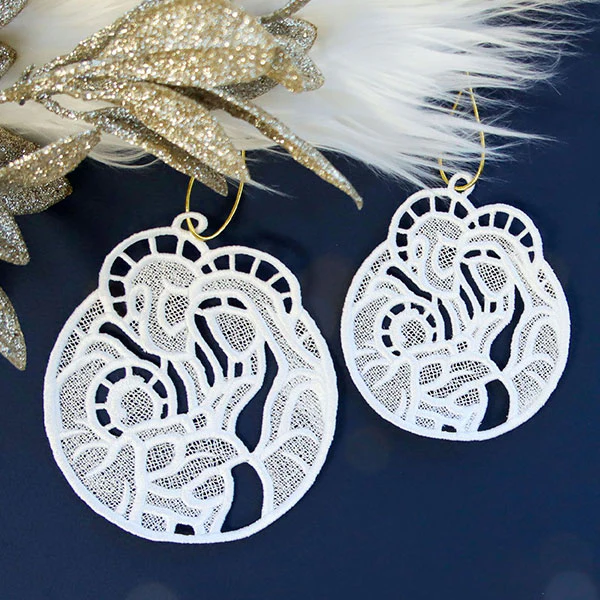 Nativity Treasures  Ornament - Holy Family (Lace) - Image 9