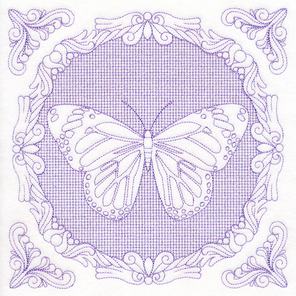 Nature's Cameo - Monarch Butterfly (Trapunto)