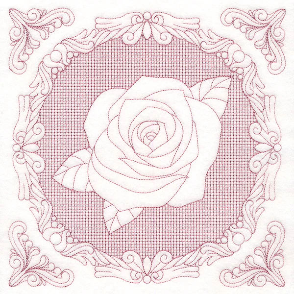 Nature's Cameo - Rose (Trapunto)
