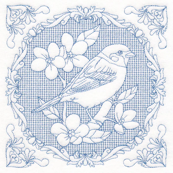 Nature's Cameo - Sparrow (Trapunto) - Image 3