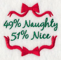 Naughty and Nice Jar Cover