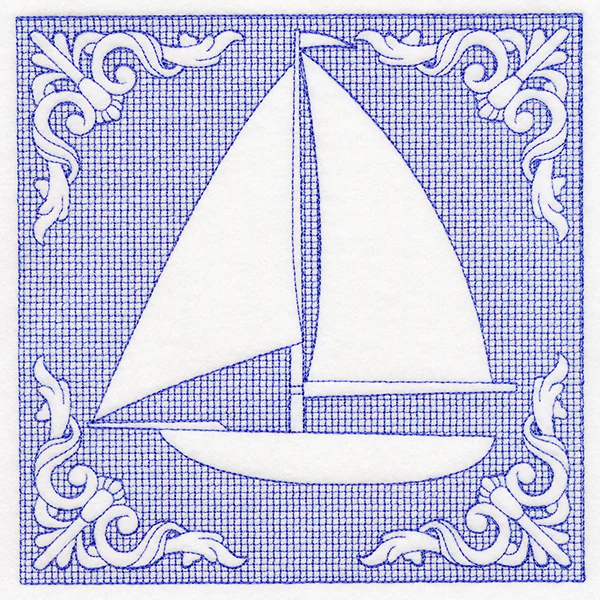 Nautical Adventures Sailboat (Trapunto) - Image 2