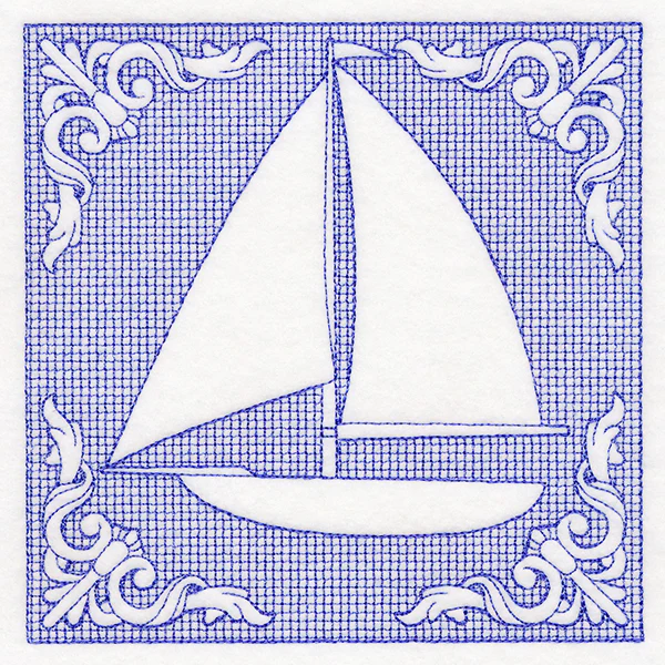 Nautical Adventures Sailboat (Trapunto) - Image 3