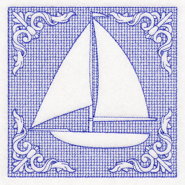 Nautical Adventures Sailboat (Trapunto) - Image 4