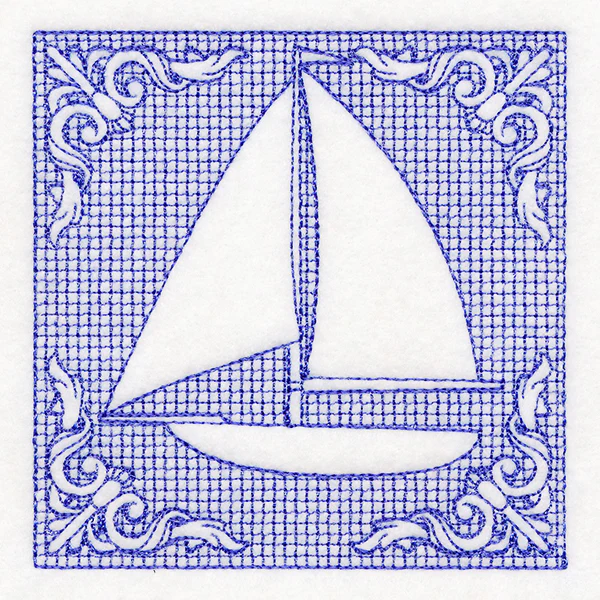 Nautical Adventures Sailboat (Trapunto) - Image 5