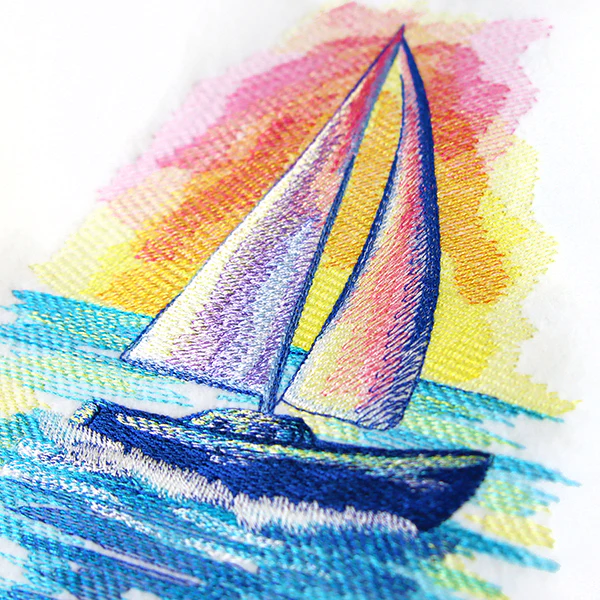 Nautical Dreams Sailboat in Watercolor - Image 4