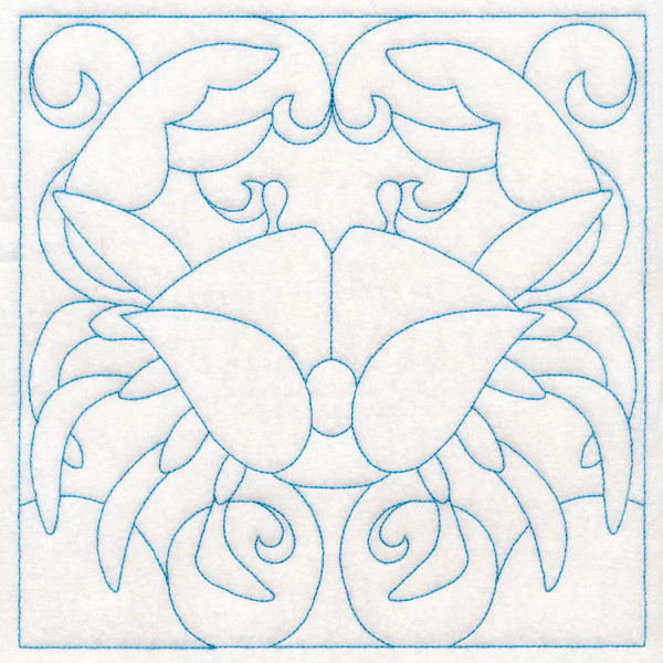 Nautical Quilting - Crab (Double Run)