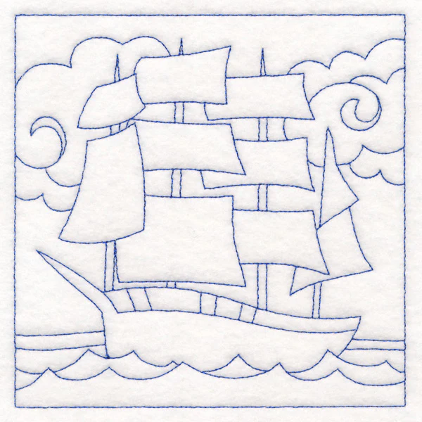 Nautical Quilting - Galleon (Double Run) - Image 3