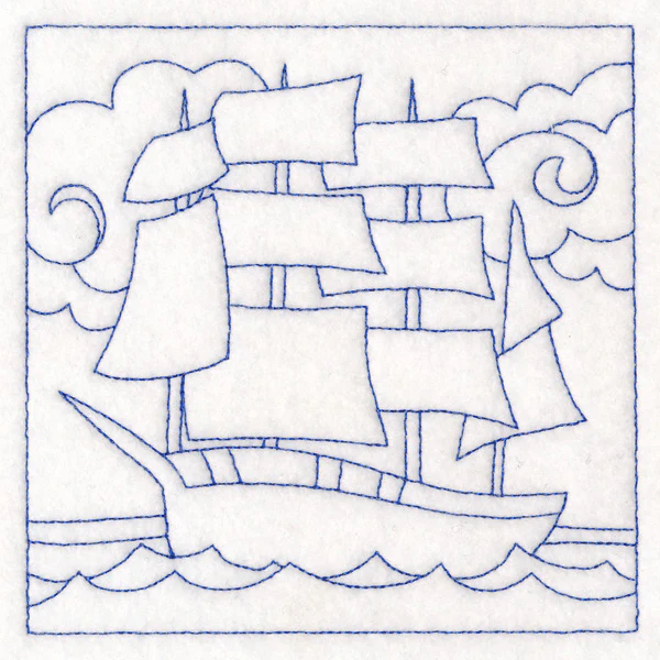 Nautical Quilting - Galleon (Double Run) - Image 4