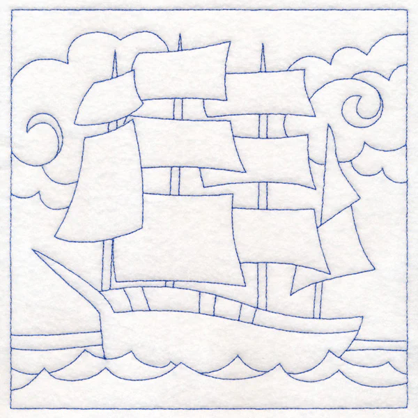 Nautical Quilting - Galleon (Double Run) - Image 6