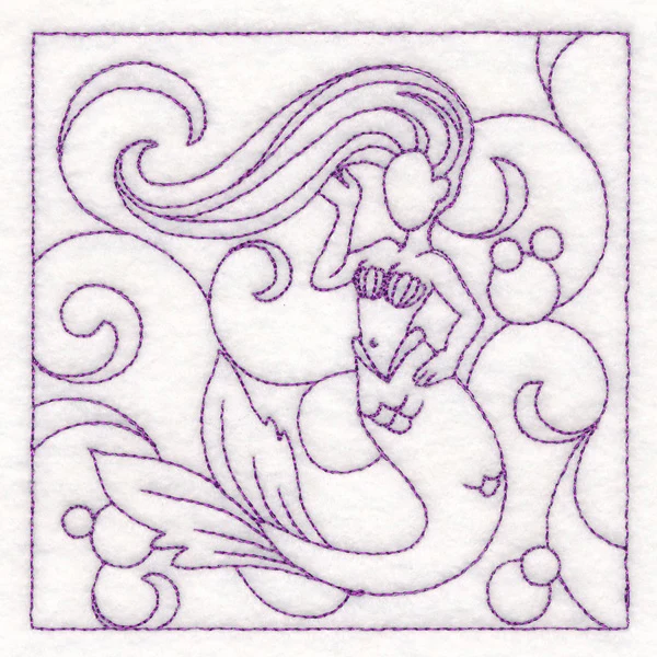 Nautical Quilting - Mermaid (Double Run) - Image 5