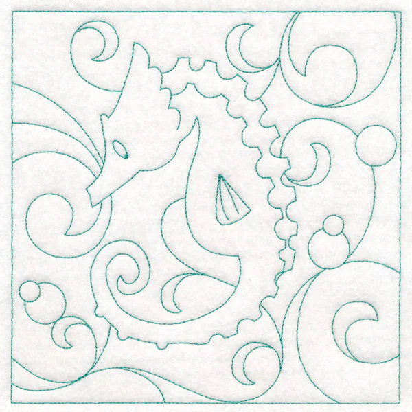 Nautical Quilting - Seahorse (Double Run) - Image 2